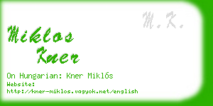 miklos kner business card